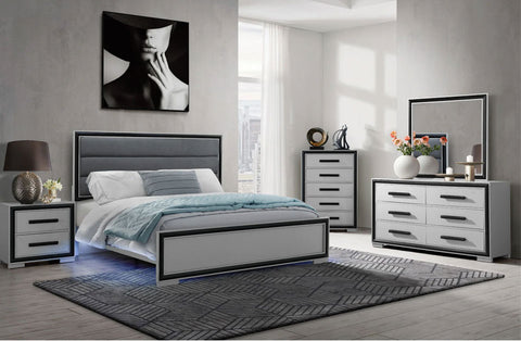 Two-tone queen bedroom set