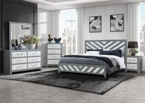 White-Grey Bedroom Set