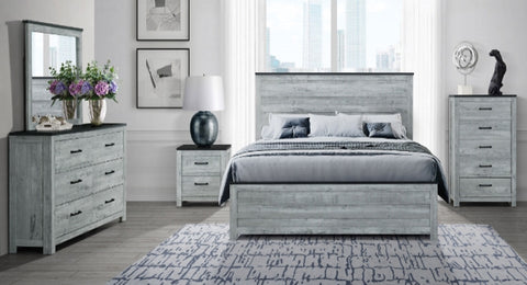 Grey Wooden Bedroom Set