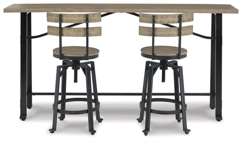 Lesterton Counter Height Dining Table and 2 Barstools