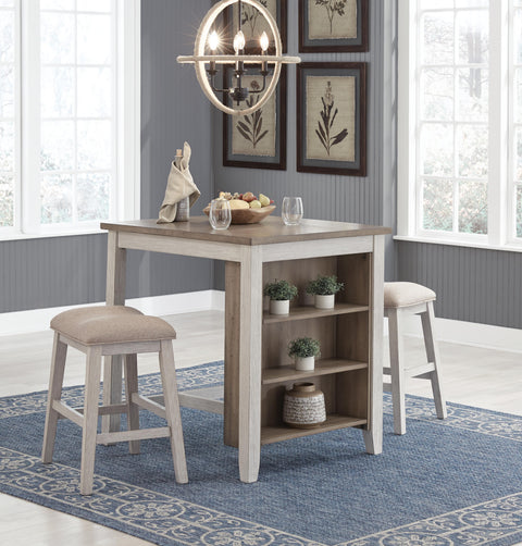 Skempton Counter Height Dining Table and Bar Stools (Set of 3)