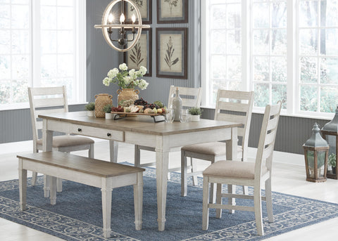 Skempton Dining Table and 4 Chairs and Bench