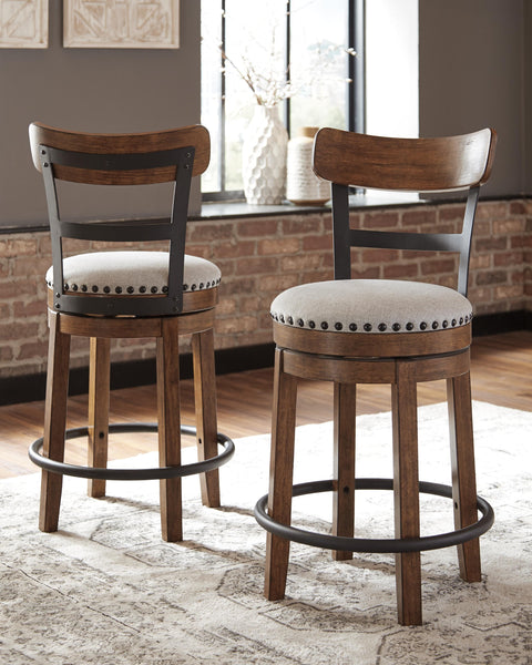 Valebeck Counter Height Dining Table and 4 Barstools