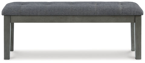 Hallanden Dining Table and 4 Chairs and Bench with Storage