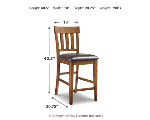 Ralene Counter Height Dining Table and 6 Barstools