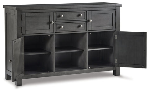 Myshanna Counter Height Dining Table and 6 Barstools with Storage