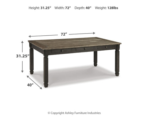 Tyler Creek Dining Table and 4 Chairs and Bench
