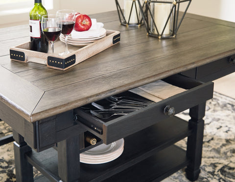 Tyler Creek Counter Height Dining Table and 4 Barstools and Bench
