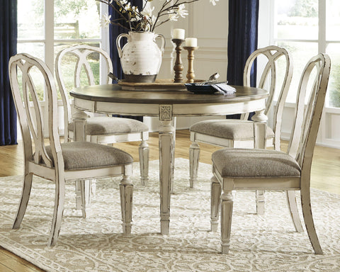 Realyn Dining Table and 4 Chairs