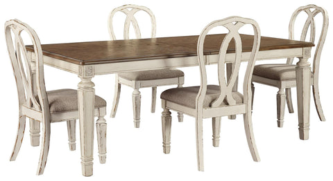 Realyn Dining Table and 4 Chairs