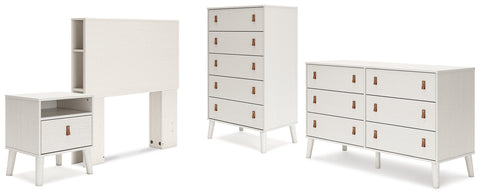 Aprilyn Twin Bookcase Headboard with Dresser, Chest and Nightstand - JMD Furniture DMV
