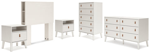 Aprilyn Twin Bookcase Headboard with Dresser, Chest and 2 Nightstands - JMD Furniture DMV