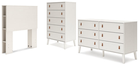 Aprilyn Twin Bookcase Headboard with Dresser and Chest - JMD Furniture DMV