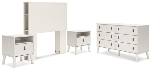 Aprilyn Twin Bookcase Headboard with Dresser and 2 Nightstands - JMD Furniture DMV