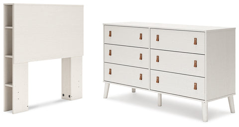 Aprilyn Twin Bookcase Headboard with Dresser - JMD Furniture DMV