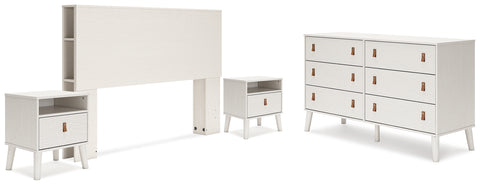 Aprilyn Queen Bookcase Headboard with Dresser and 2 Nightstands - JMD Furniture DMV