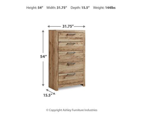 Hyanna Twin Panel Bed with Storage with Mirrored Dresser and Chest