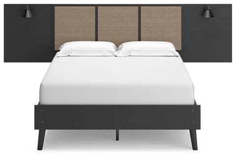 Charlang Full Panel Platform Bed with Dresser and Chest