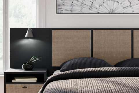 Charlang Queen Panel Platform Bed with Dresser and 2 Nightstands