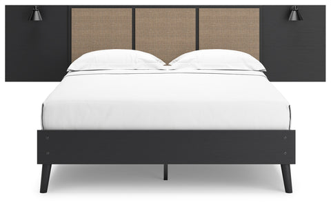 Charlang Queen Panel Platform Bed with Dresser and 2 Nightstands