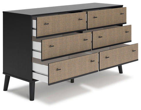 Charlang Full Panel Platform Bed with Dresser and Chest