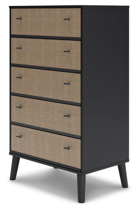 Charlang Full Panel Platform Bed with Dresser and Chest