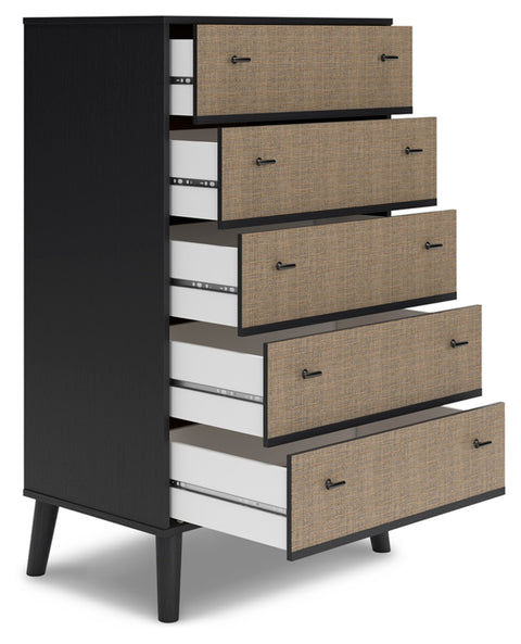 Charlang Full Panel Platform Bed with Dresser and Chest