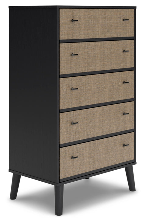 Charlang Full Panel Platform Bed with Dresser and Chest