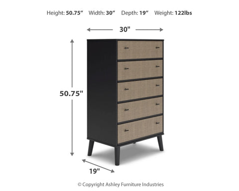 Charlang Full Panel Platform Bed with Dresser and Chest