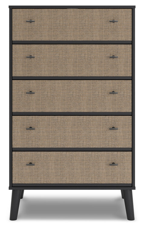 Charlang Full Panel Platform Bed with Dresser and Chest