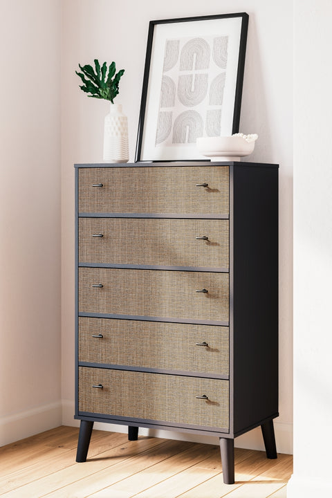 Charlang Full Panel Platform Bed with Dresser and Chest