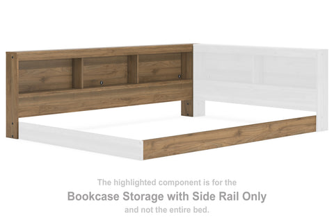 Deanlow Bookcase Storage with Side Rail
