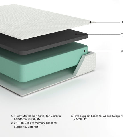Chime 12 Inch Memory Foam Queen Mattress in a Box