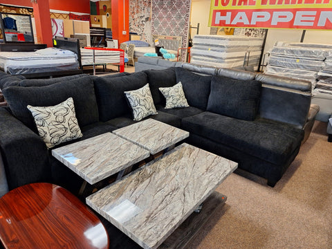 Regio black sectional