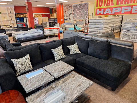 Regio black sectional