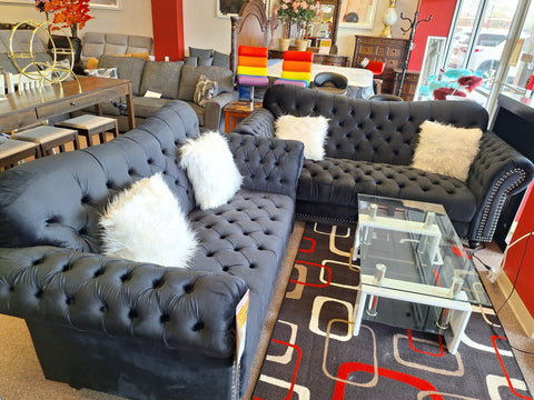 Button tufted Sofa Loveseat set