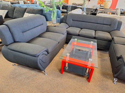 Dark Grey sofa & loveseat