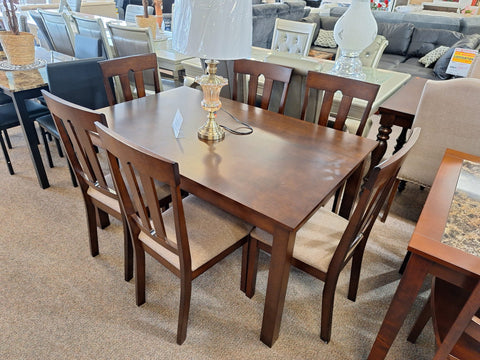 7PC wood dining set