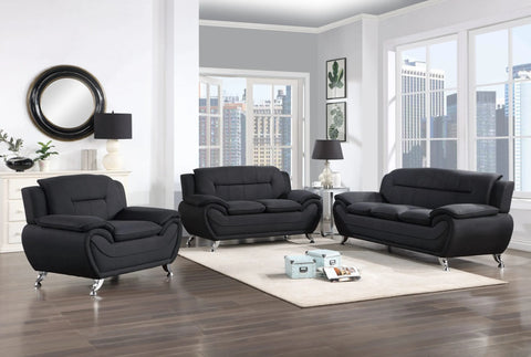 Black Leather sofa and loveseat