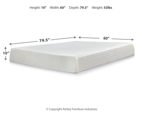 10 Inch Chime Memory Foam Queen Mattress in a Box