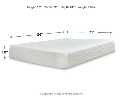 10 Inch Chime Memory Foam Mattress with Adjustable Base