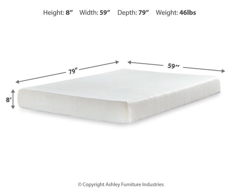 Chime 8 Inch Memory Foam Queen Mattress in a Box