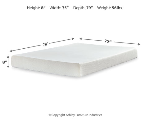 Chime 8 Inch Memory Foam Mattress with Adjustable Base