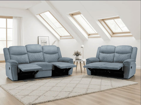 Blue Recliner Sofa loveseat