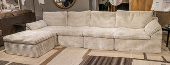 Canefield 2 Armless Chairs w/Otto (3/CN)