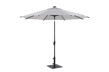 Spring Palms 10 FT LED Twist Umbrella Gray