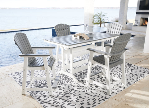 Transville Outdoor Counter Height Dining Table and 4 Barstools - JMD Furniture DMV