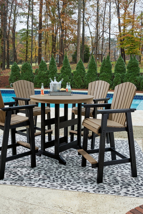 Fairen Trail Outdoor Bar Table and 4 Barstools