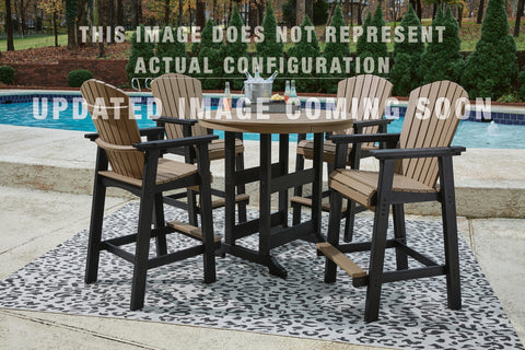 Fairen Trail Outdoor Bar Table and 4 Barstools