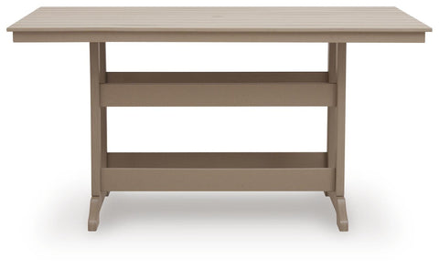 Sandy Dune RECT COUNTER TABLE W/UMB OPT